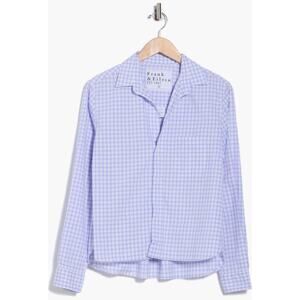 NEW Frank & Eileen Silvio Grid Print Untuckable Button Up Shirt Blue Pink